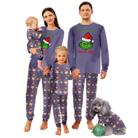 Porodica koja odgovara Božićne pidžame postavlja božićne tiskane veličine za odrasle-djecu-baby-kućni