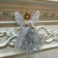 Mortilo božićno krilo Angel lutka viseći Xmas stablo privjesak ukrasi Kućni dekor