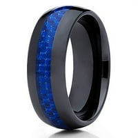 Keramički vjenčani pojas plavi ugljični vlakni keramički vjenčani prsten za prsten muškarci žene dome