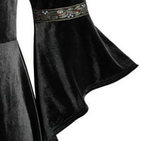 Ženska haljina ženska haljina za ženske plus veličina hladnog patchwork zavoja dugih rukava duga haljina