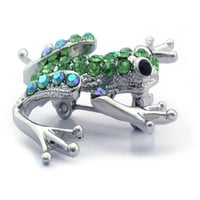COCOJEWELRY Crystal Frog Froggy Brouch Pin Ženski modni nakit