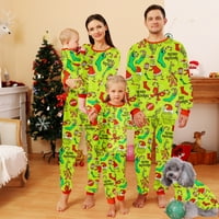 Porodica Božić Pijamas Set za spavanje za spavanje Božić Buffalo Plaid Stripe Print Veličine djece-ljubimce-ljubimce