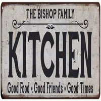 Biskup porodična kuhinja poklon šik metalni znak 206180039239