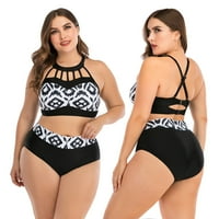 Žene plus veličine Zavoj za zavojskim podstavljenim grudnjakom bikini splitske kupaći kostim za kupaće