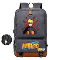 Bzdaisy multi-džepna ruksaka s USB punjenjem i 15 '' prijenosom prijenosnog računala - Naruto tema Unise za djecu Teen