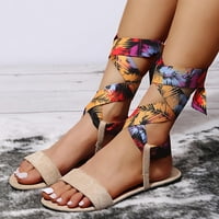 OAVQHLG3B Klin sandale za žene čišćenje dame gležnja za sandale modne miješane boje ljetne ženske cipele