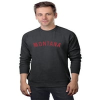 Daxton Montana Duks atletski fit pulover CrewNeck Francuska Terry tkanina, zobna dukserica Crna slova,