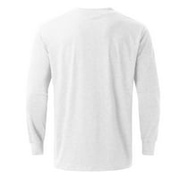 Muškarci Ležerne prilike T-majice Proljeće Jesen Dugi rukav O-izrez Majica Jednobojna majica TOP Leisure Muška odjeća