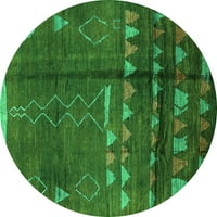 Ahgly Company u zatvorenom okruglom krute zelene moderne prostirke, 5 'kruga
