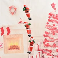 Pontos Božićni ukras Santa ljestve penjanje Svečana novogodišnja poklon božićno stablo prozor Dekor