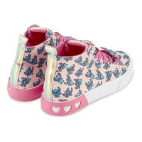 Disney Lilo & Stitch Girls tenisice, srednje top čipke cipele svijetlo ružičaste - 1