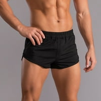 Leesechin akcije Muški kratke hlače Čvrste pamučne pamučne hlače Sportska elastična srednja struka čipkaste pantalone na klirensu