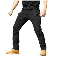 Teretne pantalone za muškarce Multi džepovi Čvrsto boje Muške ribolovne hlače opuštene fit pantalone