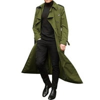Hesxuno Muška zimska moda Easy Solid Color topli rever kaput Poslovni casual