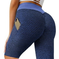 PXiakgy joga kratke hlače za žene Žene Ležerne prilike za uska podizanje fitness sportske kratke hlače plave + s