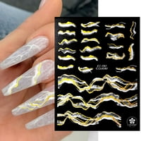 Teksturistička streamer Nail Art naljepnica Nail Art Decoion Watermark Nail Art Dizajn Pribor Akrilni