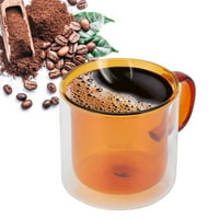 Staklene šalice za kafu, lako se izvrsne izglede 250ml staklena šolja za vodu za piće za kafu za vino žuto