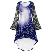 Ženska gotička vintage haljina za okrugle vrata Gothic Retro Dark Midi haljina Hot6SL4486155