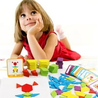 Drveni uzorak blok set Creative Kids Edukativne igračke Montessori Razvojna mozga teaser igračka