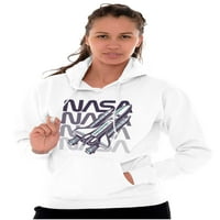 Vaporwave Shuttle Nasa Worm Logo Hoodie Dukserice Žene Muške Brisco Brends 4x