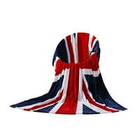 Debel flag Američki flanel baca britanski krevet zimske posteljine Fleece USA 4th juli Patriotc Decor