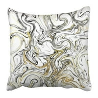 Crni akrilni mramorni apstraktni bijeli vodeni umjetnički umjetnički crtač Creative Creation efekt jastučni jastuk