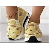 Daeful Women Canvas Loafer Cutout Platforma Platforma Natikači mrežaste cipele Modni kliz na šetnju