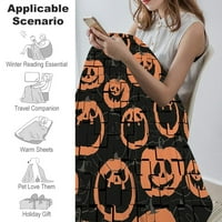 Halloween Dekorativni pokrivač-tamna horor pokrivač za koledž sobne sobe momci MAN pećine Frat spavaća
