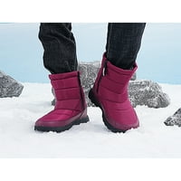 Zodanni Muški zimski snijeg Srednji teletski ptičasti čizme Lug Sole Boots Vanjske tople cipele hladno vrijeme izolirane klizanje na crveno 10,5