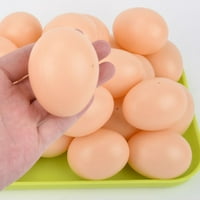 Operise Pad otporan na umjetno jaje glatko površina plastična realistična DIY Uskršnja kompaktna pileća jaje za djecu bijela