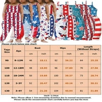 Calzi Kids američki zastava tiskano bodi, slatka romper ravna noga casual jednodijelna hlače Dan neovisnosti