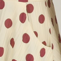 Highwaisted Baudot Holiday haljina s dugim rukavima Midlength Dugle Duga haljina crvena m