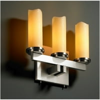 Justice Design Group CNDL-8773-14-Ambr Candlearia Light 21 Široka kupaonica Vanity Light -
