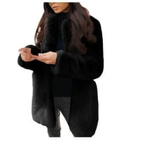 Frehsky zimski kaputi za žene žene zimski topli debeli kaput čvrsti kaput Outercoat rever toplina jakna