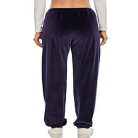 Ženske baršunaste hlače dame casual velur baršun jogger dukseri baršunasti bljeskalice ženske jogger hlače joga hlače sa džepovima