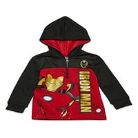 Marvel Avengers Iron Man Mattle Boys Fleece polu-zip Hoodie Toddler do velikog djeteta