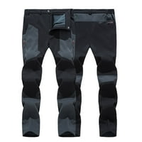 Muške pantalone za planinarske pantalone u boji vjetrootporne radne pantalone toplo obložene trekking pantalone s džepovima Muške hlače za vanjsku fitness hlače
