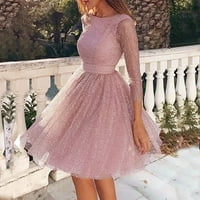 Ženske haljine Dužina koljena kratki rukav Ležerne prilike Ležerna Linija Ljetna okrugla izrez Dress Dress Pink XL