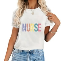 Medicinska sestra Vintage Print Registrovana medicinska sestra Nurse SC Stylesh i udobne ženske majice - kratki rukav sa trendi dizajnom