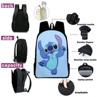 Stitch School Backpack set, s torbom za ručak za olovku