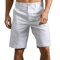 Hlače Muške ljetne čvrste hlače Pocket CrckString Loase Saoseti Buti džepovi Casual Sports Pokretanje ravnih hlača na plažima