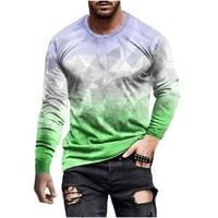 Muški majice s dugim rukavima Grafički ispis Labavi okrugli vrat Pulover 3D tiskane majice Bluza, višebojna, višebojna