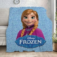 Frozen Elsa Fleece pokrivač, -ly svilenkasta meka plišana topla pokrivač za jesen zimu j