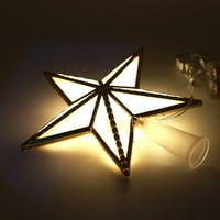 Sdjma Božićna stabla staklena svjetlost, 6,7 x5,9 božićna stabla zvezda se osvijetljena USB i AA baterijom,