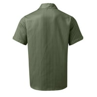 Wofedyo košulje za muškarce muške polka tačke prugaste košulje s kratkim rukavima skinute košulje s dugim rukavima za muškarce