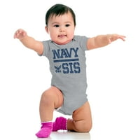 Sjedinjene Države Američka mornarica ponosna sestra Bodysuit Jumper Girls Hert beba Brisco Marke 24m