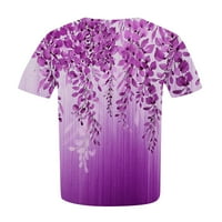 Ženski ljetni vrhovi Ženska majica s kratkim rukavima Okrugli vrat Plus veličina Majica Vintage Ispiši