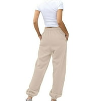 Ženske dno se dušenje joga hlače vježbanje visokog struka joga salona sa džepovima ženske pamučne hlače