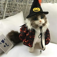 Kućni ljubimac mačka Noć vještica, slatka paukovog šešira sa bundevim luk vezom CLOAK Cosplay party