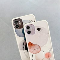 Za iPhone Pro Case Red Blue Art Full-oko zaštitnog cvjetnog telefona poklopac školjke za djevojke Žene